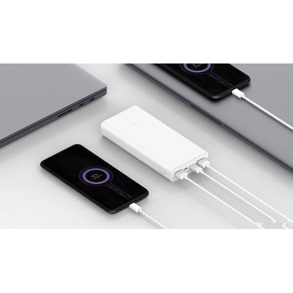 Портативное зарядное устройство Xiaomi Mi Power Bank 3 PLM18ZM USB-C 20000mAh (белый) - фото 5 - id-p225486674