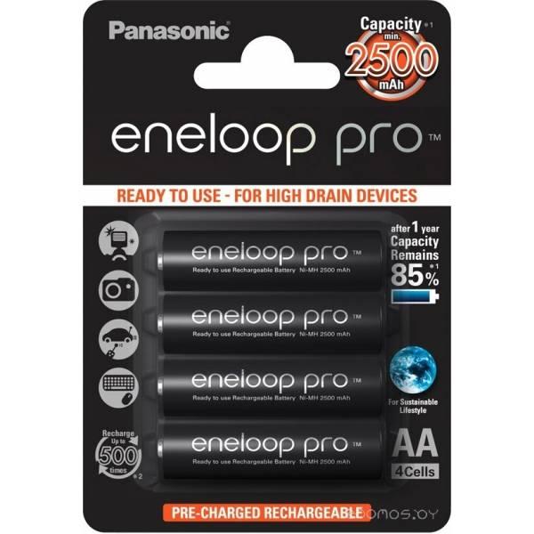 Аккумулятор Panasonic Eneloop Pro AA 2500mAh 4 шт. (BK-3HCDE/4BE) - фото 1 - id-p225486689