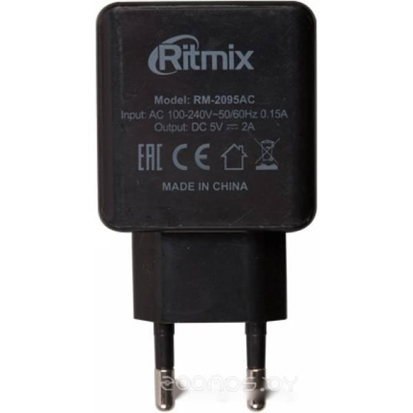 Сетевое зарядное Ritmix RM-2095AC (черный) - фото 2 - id-p225486705