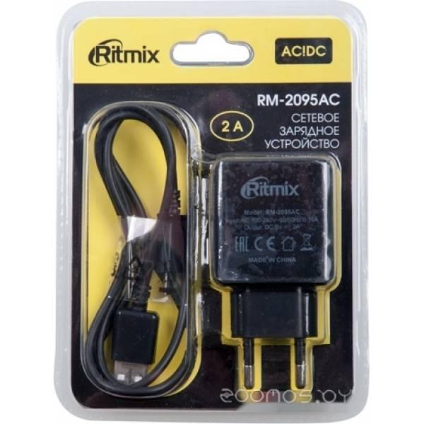 Сетевое зарядное Ritmix RM-2095AC (черный) - фото 3 - id-p225486705