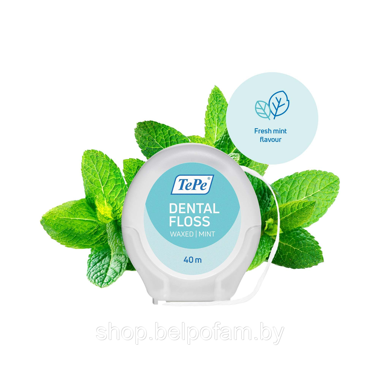 Зубная нить-лента TePe Dental Floss mint 40 м.