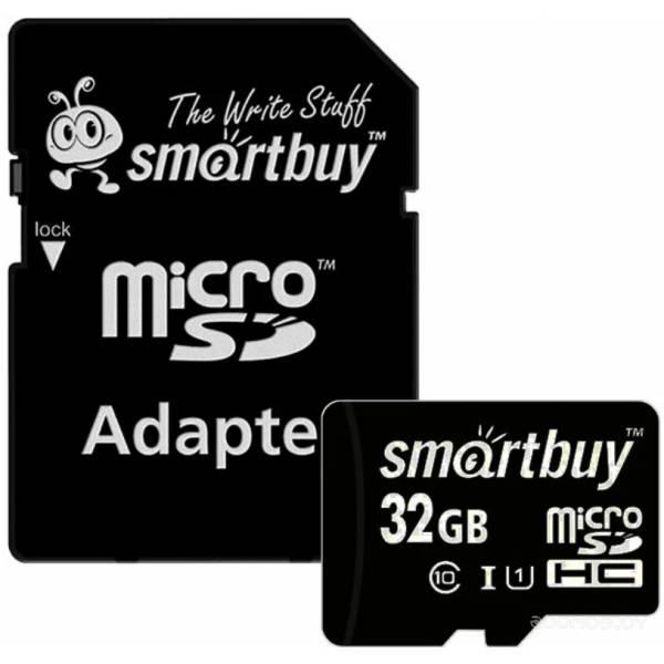 Карта памяти SmartBuy microSDHC Class 10 32GB (SB32GBSDCL10-01) - фото 1 - id-p225486774