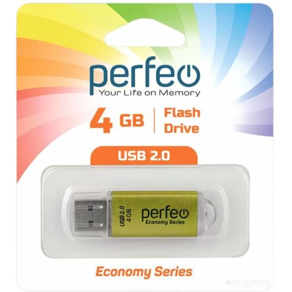 USB Flash Perfeo E01 4GB (золотистый) - фото 3 - id-p225486869