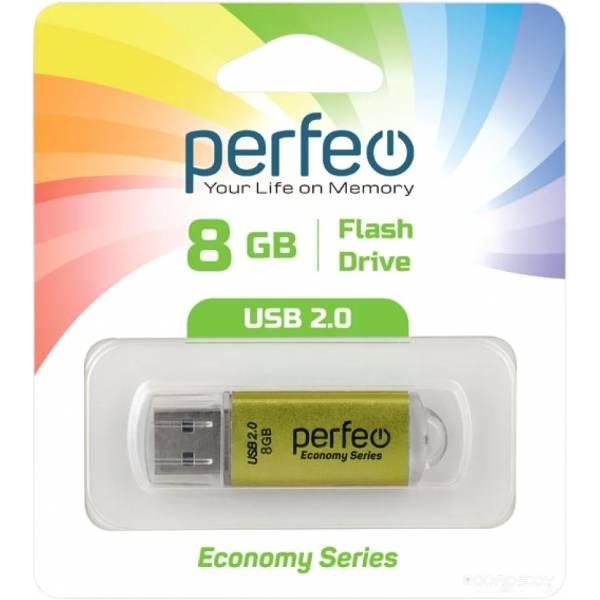 USB Flash Perfeo E01 8GB (золотистый) - фото 3 - id-p225486874