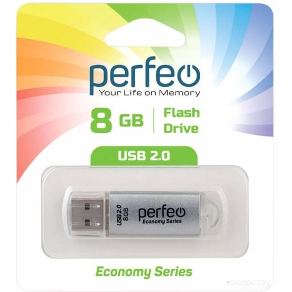 USB Flash Perfeo E01 8GB (серебристый) - фото 3 - id-p225486876