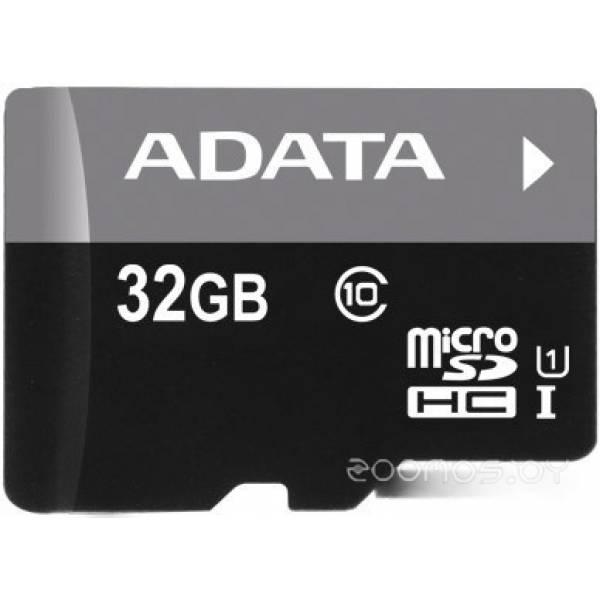 Карта памяти A-Data Premier microSDHC UHS-I U1 (10 Class) 32 Gb (AUSDH32GUICL10-RA1) - фото 1 - id-p225491867