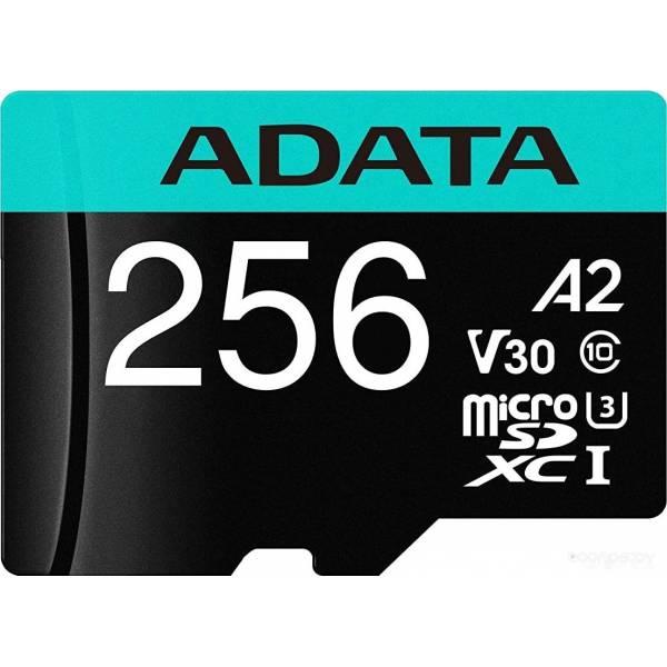 Карта памяти A-Data Premier Pro AUSDX256GUI3V30SA2-RA1 microSDXC 256GB (с адаптером) - фото 2 - id-p225491870