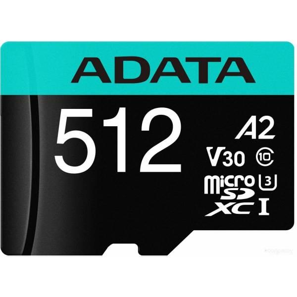 Карта памяти A-Data Premier Pro AUSDX512GUI3V30SA2-RA1 microSDXC 512GB (с адаптером) - фото 2 - id-p225491871
