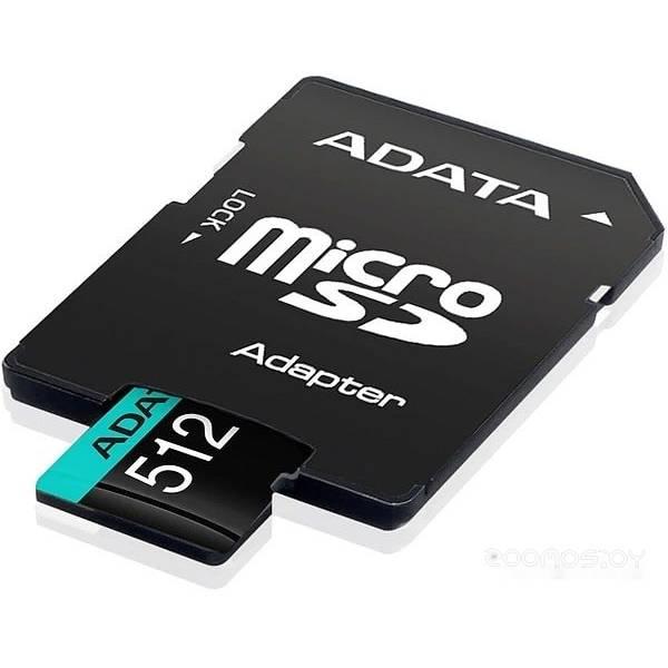 Карта памяти A-Data Premier Pro AUSDX512GUI3V30SA2-RA1 microSDXC 512GB (с адаптером) - фото 3 - id-p225491871