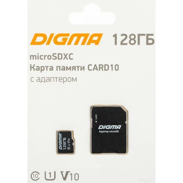 Карта памяти DIGMA MicroSDXC Class 10 Card10 DGFCA128A01 - фото 2 - id-p225491872