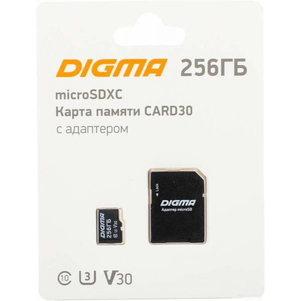 Карта памяти DIGMA MicroSDXC Class 10 Card30 DGFCA256A03 - фото 1 - id-p225491873