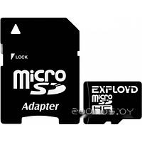 Карта памяти Exployd microSDHC (Class 10) 32GB + адаптер [EX032GCSDHC10]