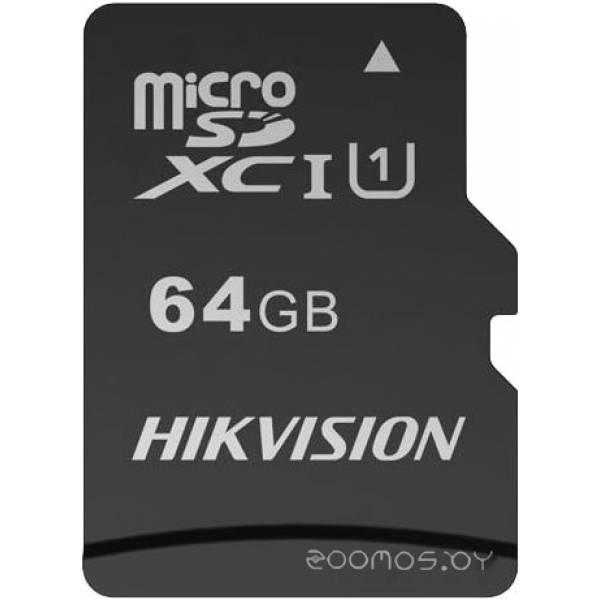 Карта памяти Hikvision microSDHC HS-TF-C1(STD)/64G/Adapter 64GB (с адаптером) - фото 1 - id-p225491881