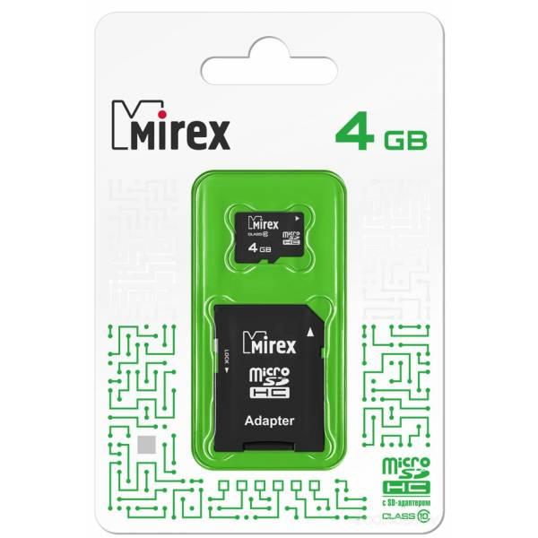 Карта памяти Mirex microSDXC Class 10 UHS-I U1 16GB + SD adapter (13613-AD10SD16) - фото 1 - id-p225491901