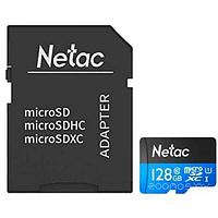 Карта памяти Netac P500 Standard 128GB NT02P500STN-128G-R + адаптер