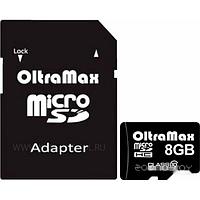 Карта памяти OltraMax microSDHC Class 10 8GB +адаптер