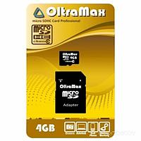 Карта памяти OltraMax microSDHC Class 4 + SD adapter