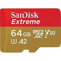 Карта памяти SanDisk Extreme microSDXC SDSQXAH-064G-GN6MN 64GB