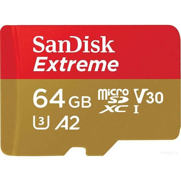 Карта памяти SanDisk Extreme microSDXC SDSQXAH-064G-GN6MN 64GB - фото 1 - id-p225491927
