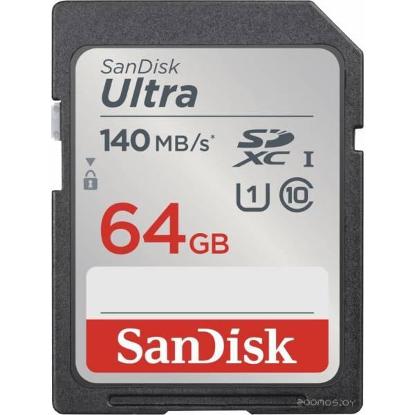 Карта памяти SanDisk Ultra SDXC SDSDUNB-064G-GN6IN 64GB - фото 1 - id-p225491942