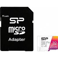 Карта памяти Silicon Power Elite microSDHC SP032GBSTHBV1V20SP 32GB (с адаптером)