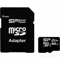 Карта памяти Silicon Power ELITE microSDXC UHS Class 1 Class 10 + SD adapter