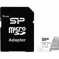 Карта памяти Silicon Power Superior microSDXC SP512GBSTXDA2V20SP 512GB (с адаптером)