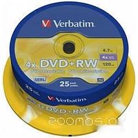 DVD+RW диск Verbatim 4.7Gb 4x 43489 (25 шт.)