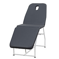 Косметологическое кресло кушетка Комфорт Эко для визажа, темно-серая. На заказ