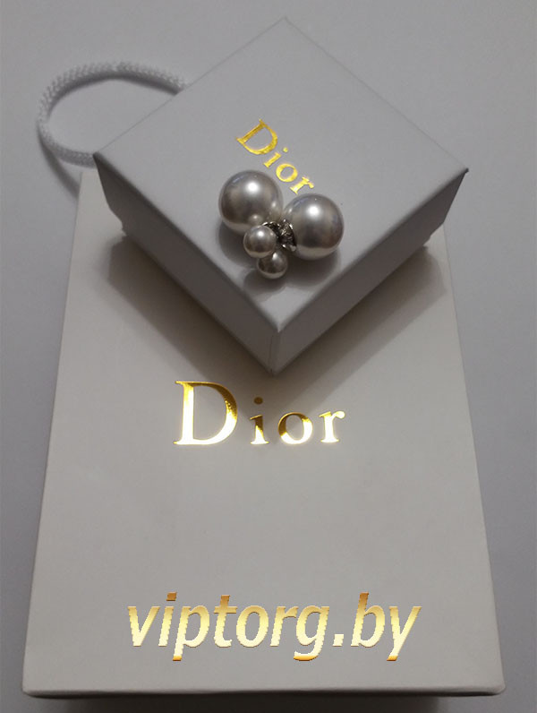 СЕРЬГИ-ПУСЕТЫ ДИОР ШАРИКИ с логотипом Dior. Модель 1 - фото 5 - id-p225498320