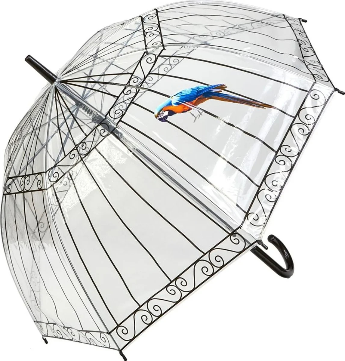 Прозрачный зонт-трость «Пташка в клетке» - фото 3 - id-p225498385