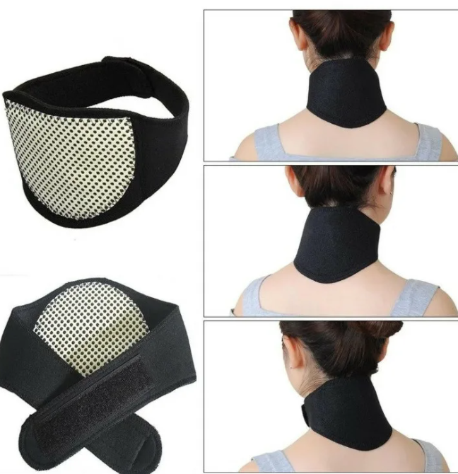 Шейный бандаж с магнитами Self heating neck guard band Черный - фото 1 - id-p225498418