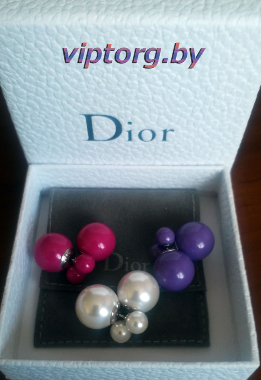 Серьги-пусеты Диор шарики. Mise en Dior . Модель 2 - фото 2 - id-p225498496