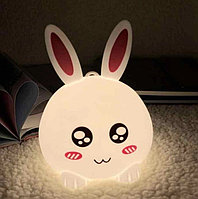 Cветильник ночник из мягкого силикона "Белый Кролик" LED мультиколор (Пульт управления)