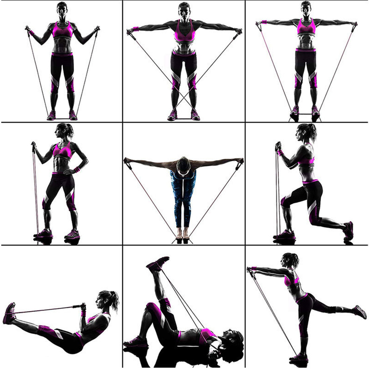 Набор эспандеров для всех групп мышц, набор 11 предметов (троссов) - фото 7 - id-p225500425