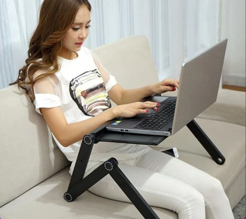 Столик трансформер для ноутбука с вентилятором Multifunctional Laptop Table T8 - фото 2 - id-p225499538