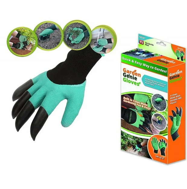 Перчатки для сада с когтями Garden Genie Gloves - фото 2 - id-p225498545