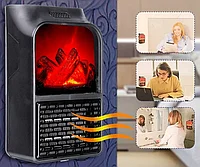Мини обогреватель "Камин" Flame Heater (Handy Heater) с пультом управления, 1 000 Вт