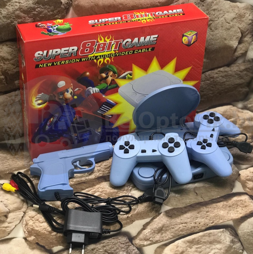 Игровая приставка SUPER 8 bit GAME с пистолетом и двумя игровыми джойстиками - фото 9 - id-p225500474