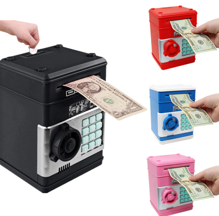 Копилка для денег "Копилка сейф детская взрослая электронная интерактивная банкомат - фото 2 - id-p225499620
