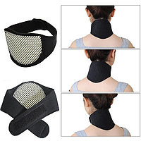 Шейный бандаж с магнитами Self heating neck guard band Черный