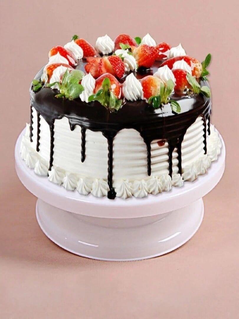 Подставка, тортница для торта вращающаяся Sweet Cake, диаметр 28 см - фото 2 - id-p225501397