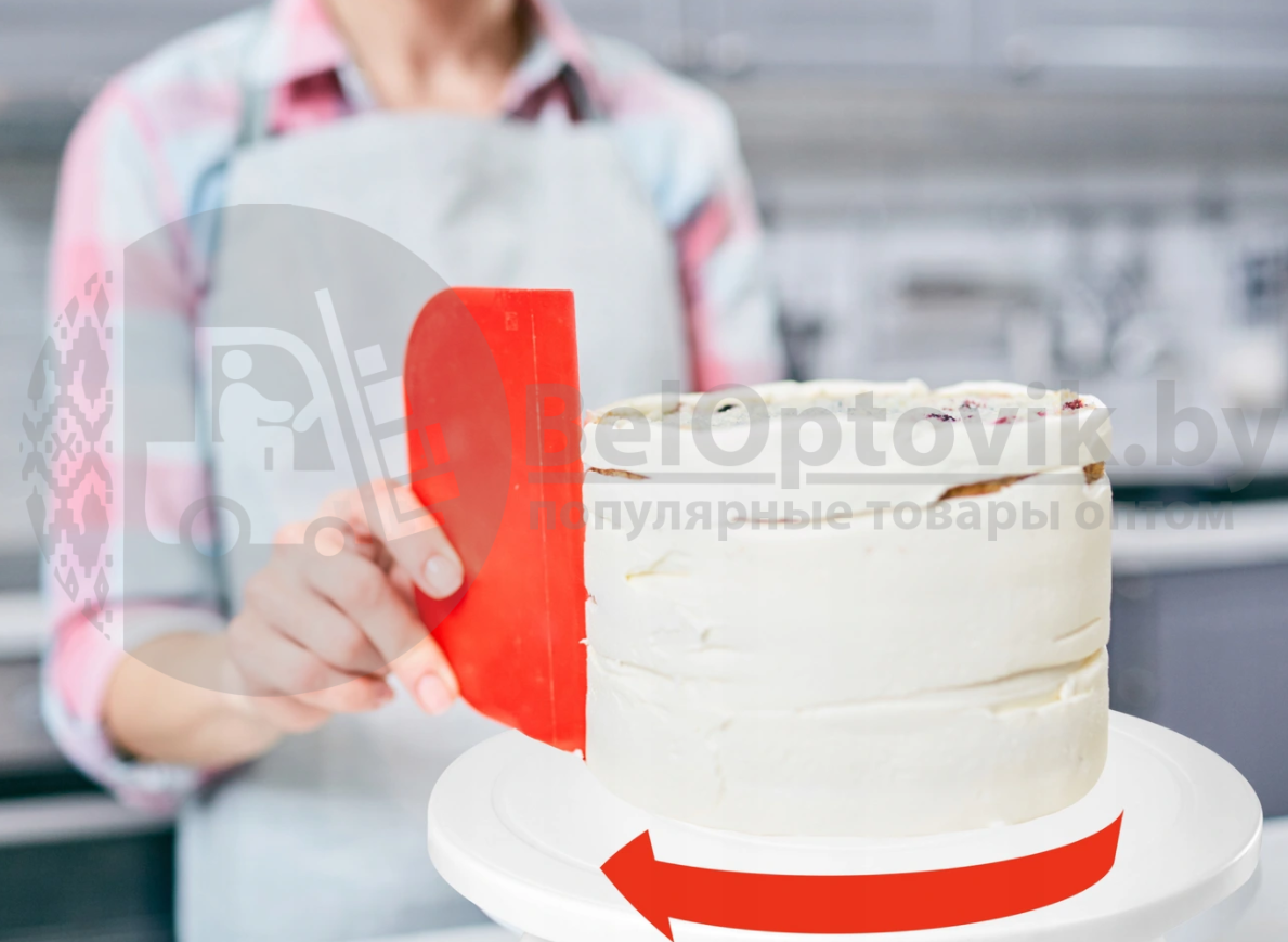 Подставка, тортница для торта вращающаяся Sweet Cake, диаметр 28 см - фото 6 - id-p225501397