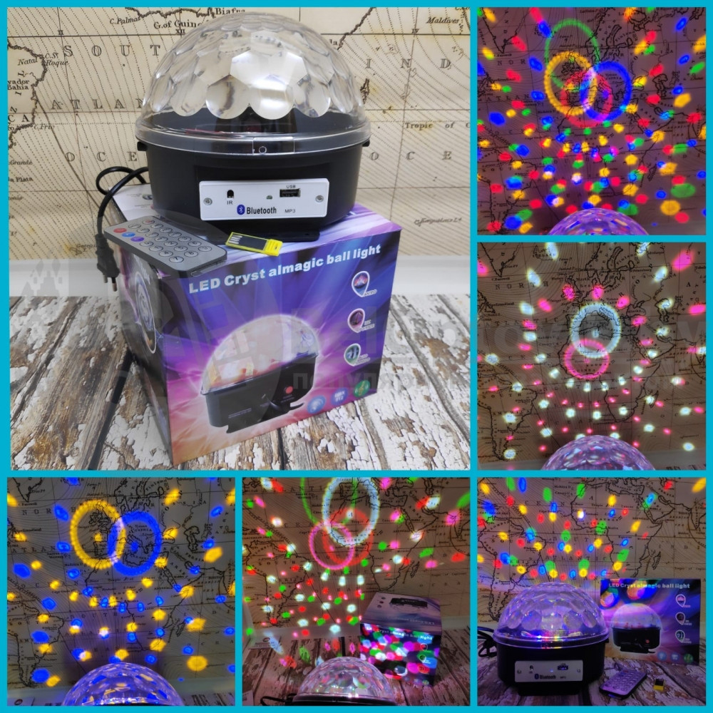 Диско-шар музыкальный LED Ktv Ball MP3 плеер с bluetooth с пультом управления музыкой - фото 8 - id-p225498613