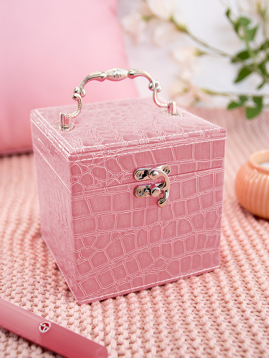 Шкатулка для мелочей Joli Angel Монро SR-710 розовый/экокожа - фото 3 - id-p225500579