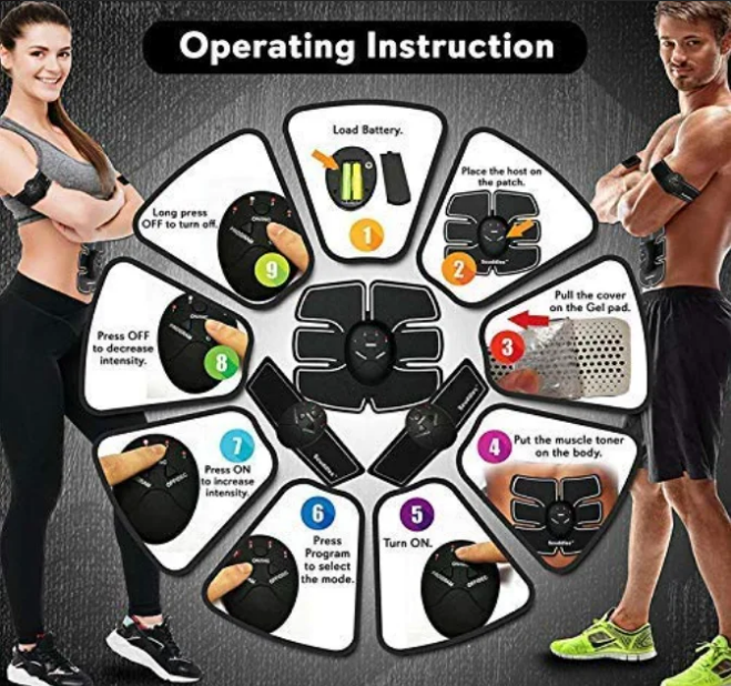 Тренажер миостимулятор для пресса, тела и ягодиц 6 в 1, для мужчин и женщин "Smart fitness stries" - фото 6 - id-p225502366