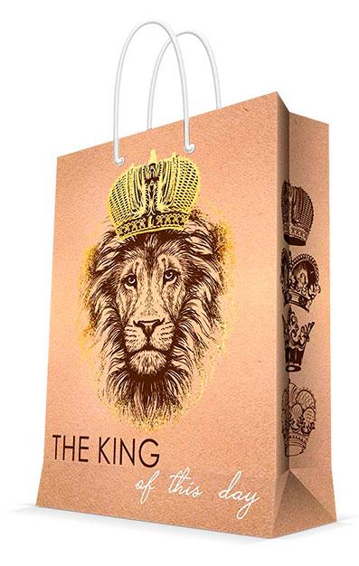 Пакет для сувенирной продукции "The King", с ламинацией, 26x32.4x12.7см - фото 1 - id-p225501462