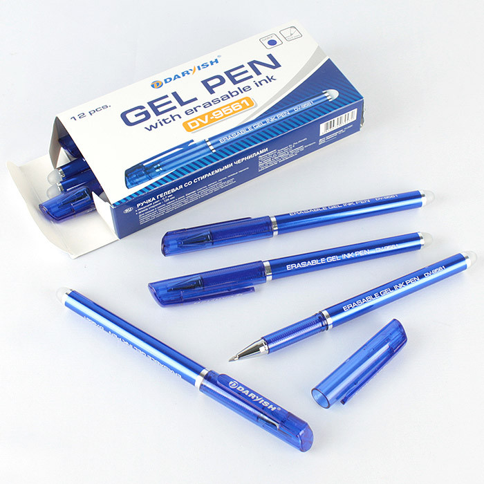 Ручка гелевая синяя со стираемыми чернилами. 12 штук - фото 4 - id-p225501475