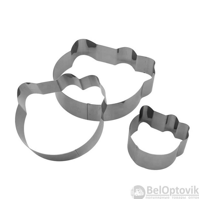 Формы из нержавеющей стали (кольцо для торта) Cake Baking Tool (3 шт) КИТТИ Kitty - фото 2 - id-p225502377