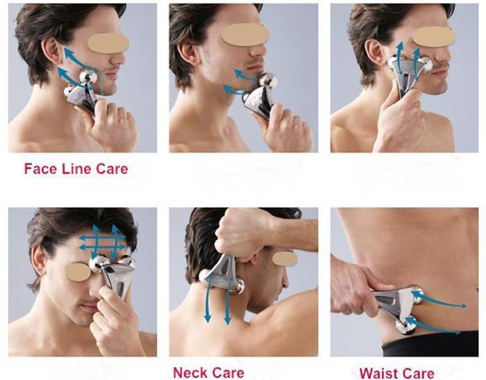 Роликовый 3D массажер для лица и тела (2 ролика) - фото 4 - id-p225498669